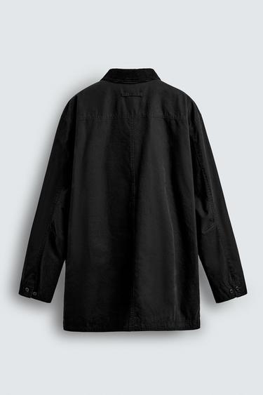 TRENCH EN DENIM À COL COMBINÉ - Noir de Zara - Image 8