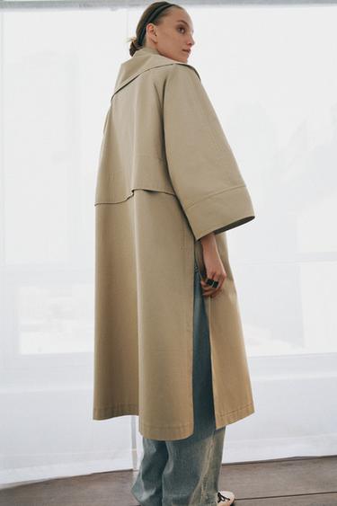 TRENCH OVERSIZE FOULARD ZW COLLECTION ÉDITION LIMITÉE - vert kaki-moyen de Zara - Image 2
