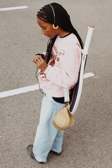 DACHSHUND PRINT SWEATSHIRT — Pink 2