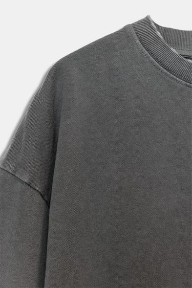 SWEAT EFFET DÉLAVÉ - Plomb de Zara - Image 6