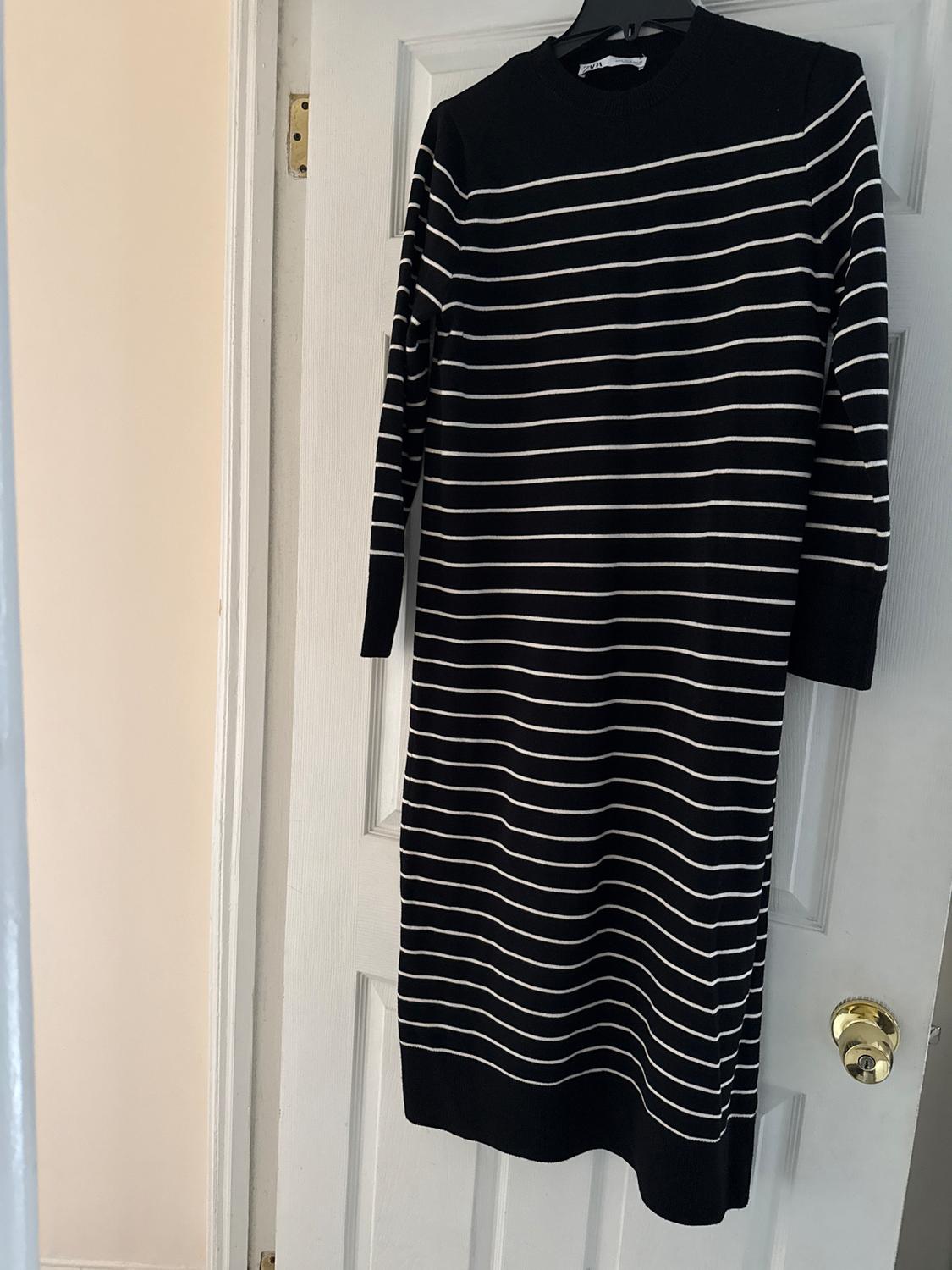 LONG STRIPED KNIT DRESS - Image 2