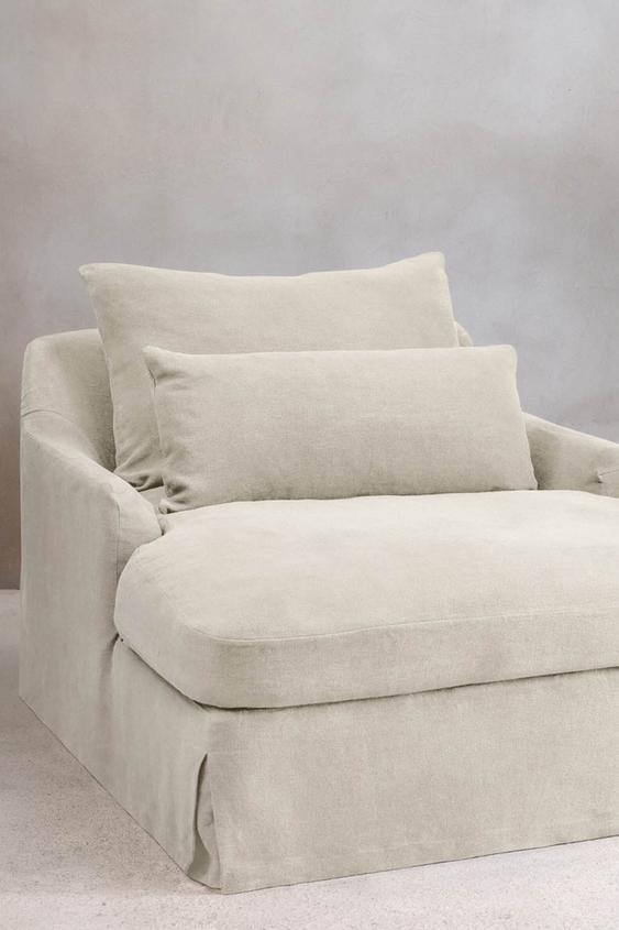LOVESEATBEZUG LEINEN 01 - Hellbeige von Zara - Bild 0
