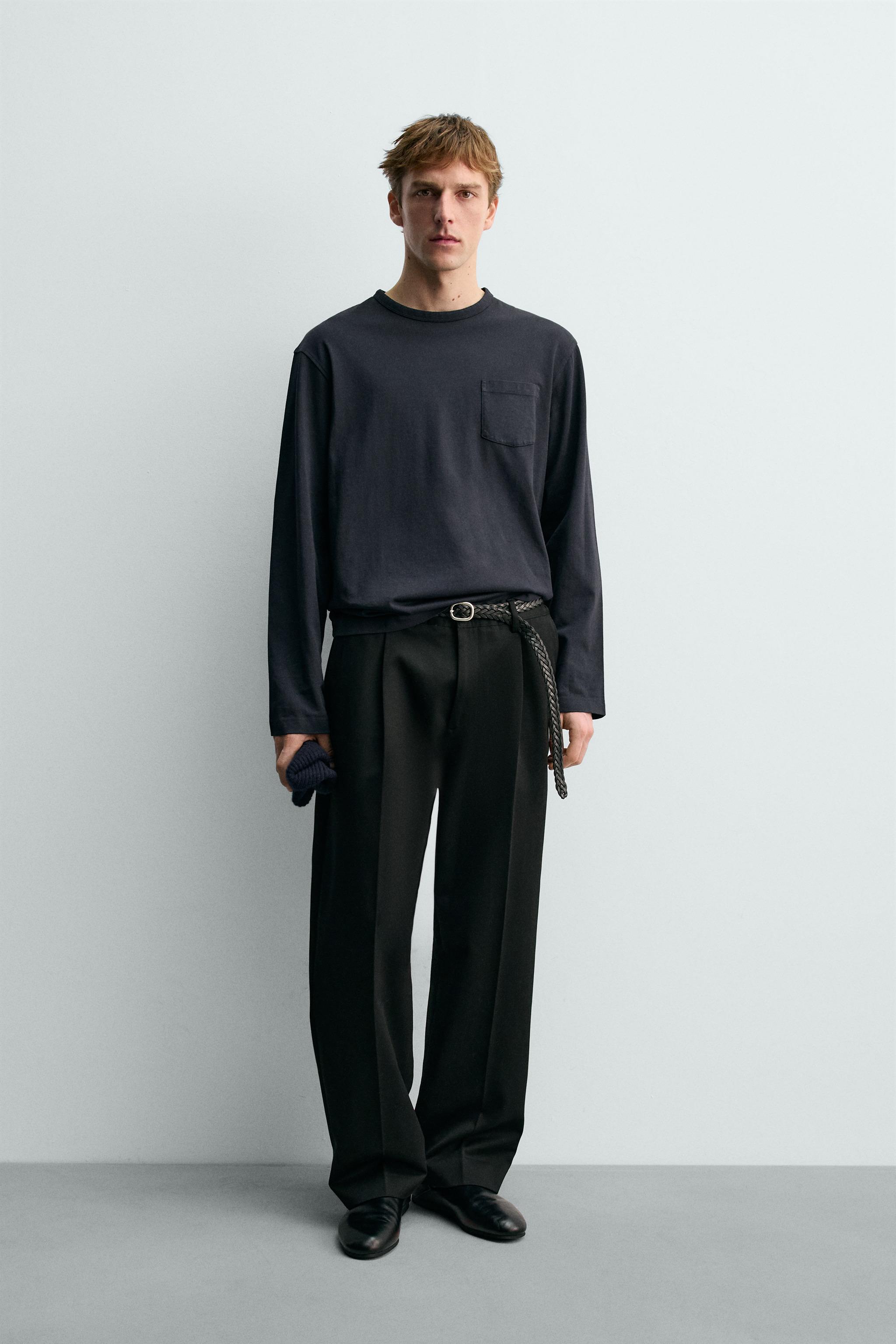 LONG SLEEVE POCKET T-SHIRT AARON LEVINE X ZARA