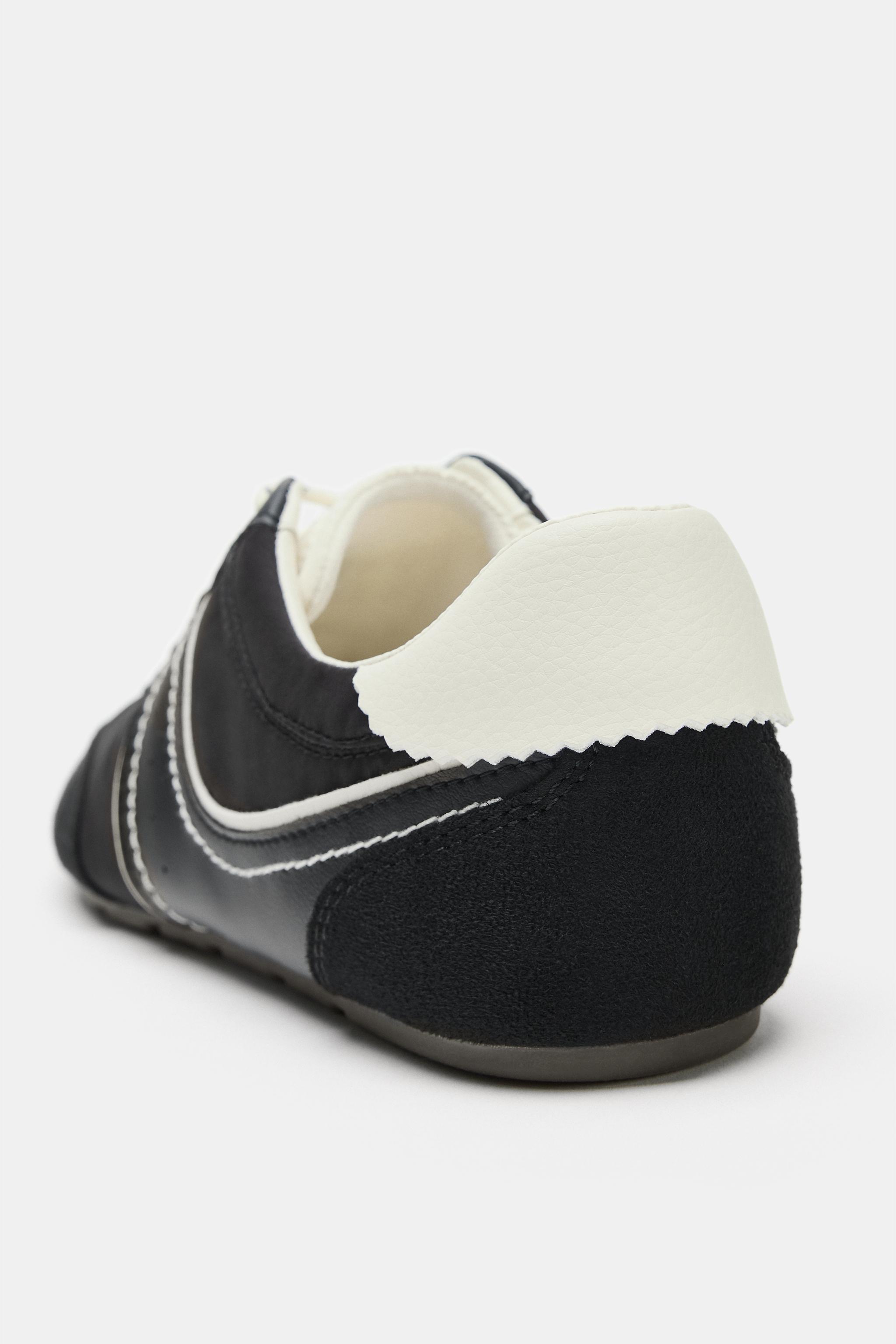Женские кроссовки Zara CONTRAST HEEL COUNTER SNEAKERS — фото 6