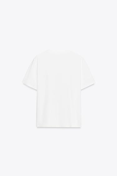 3D FLORAL T-SHIRT - White by Zara - Image 4