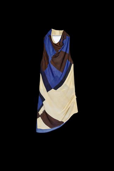 Zara PRINTED HALTER TOP ZW COLLECTION - Printed - Image 0
