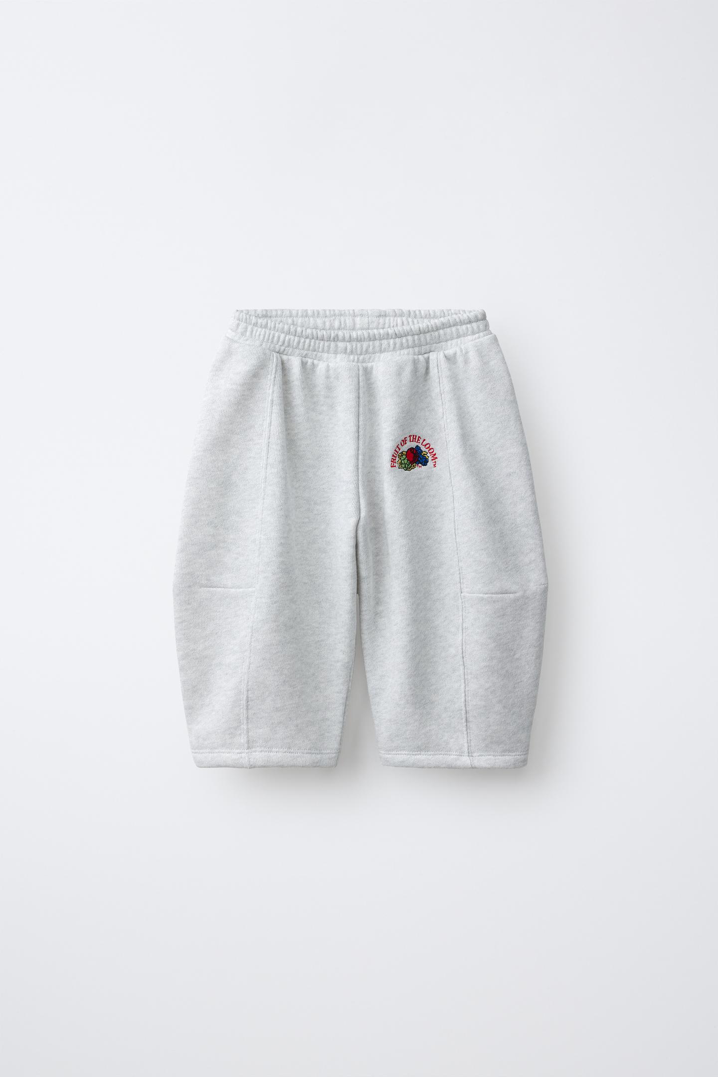 Детские брюки Zara Fruit OF the Loom™ Embroidered Balloon, цвет: Светлый серый