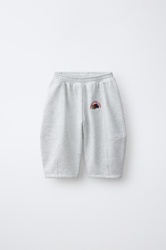 PANTALON BALLON BRODÉ FRUIT OF THE LOOM™ - Gris clair de Zara - Image 0