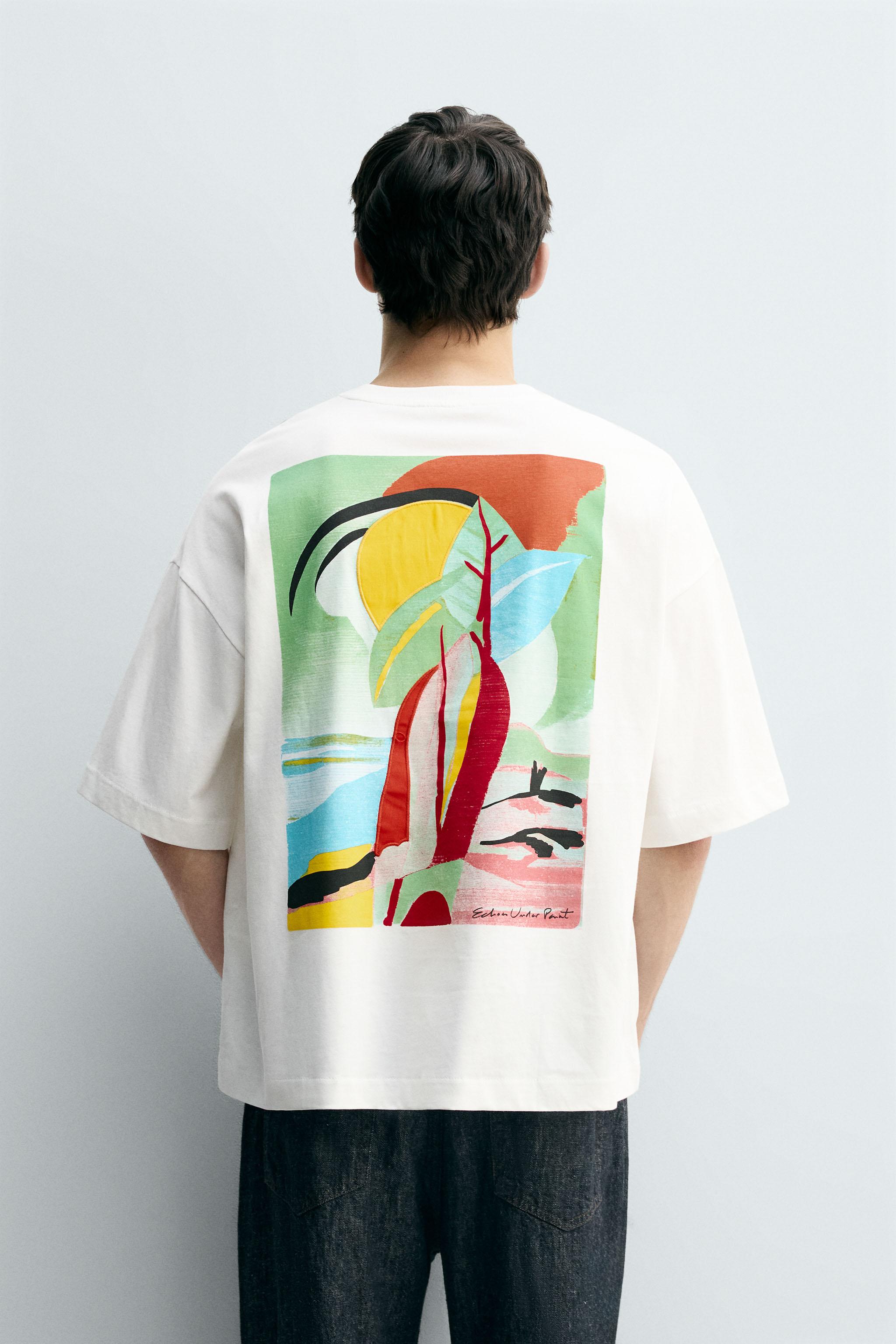 ABSTRACT PRINT T-SHIRT