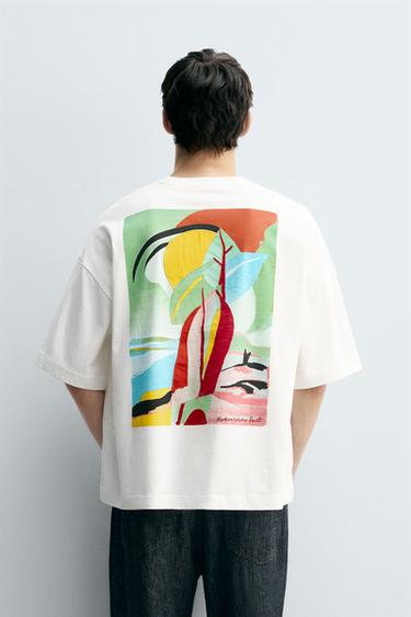 ABSTRACT PRINT T-SHIRT - White by Zara - Image 2