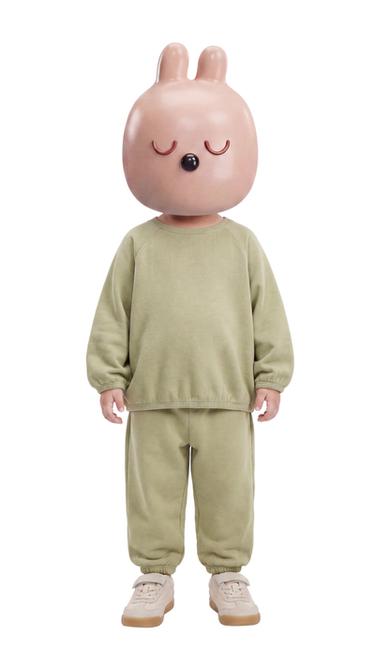 BỘ ÁO NỈ VÀ QUẦN DÁNG PHỒNG MÀU TRƠN - màu xanh ô liu từ Zara