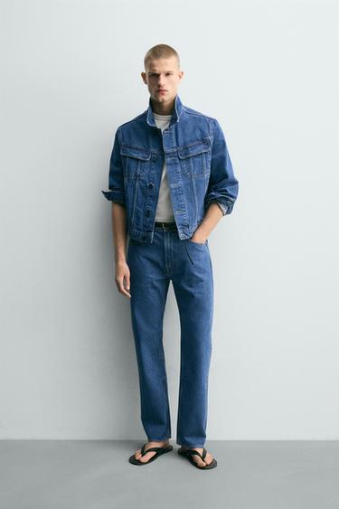 STRAIGHT ANKLE FIT JEANS - Blue by Zara
