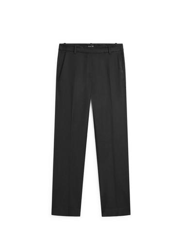 Zara Straight-leg linen blend trousers - Black