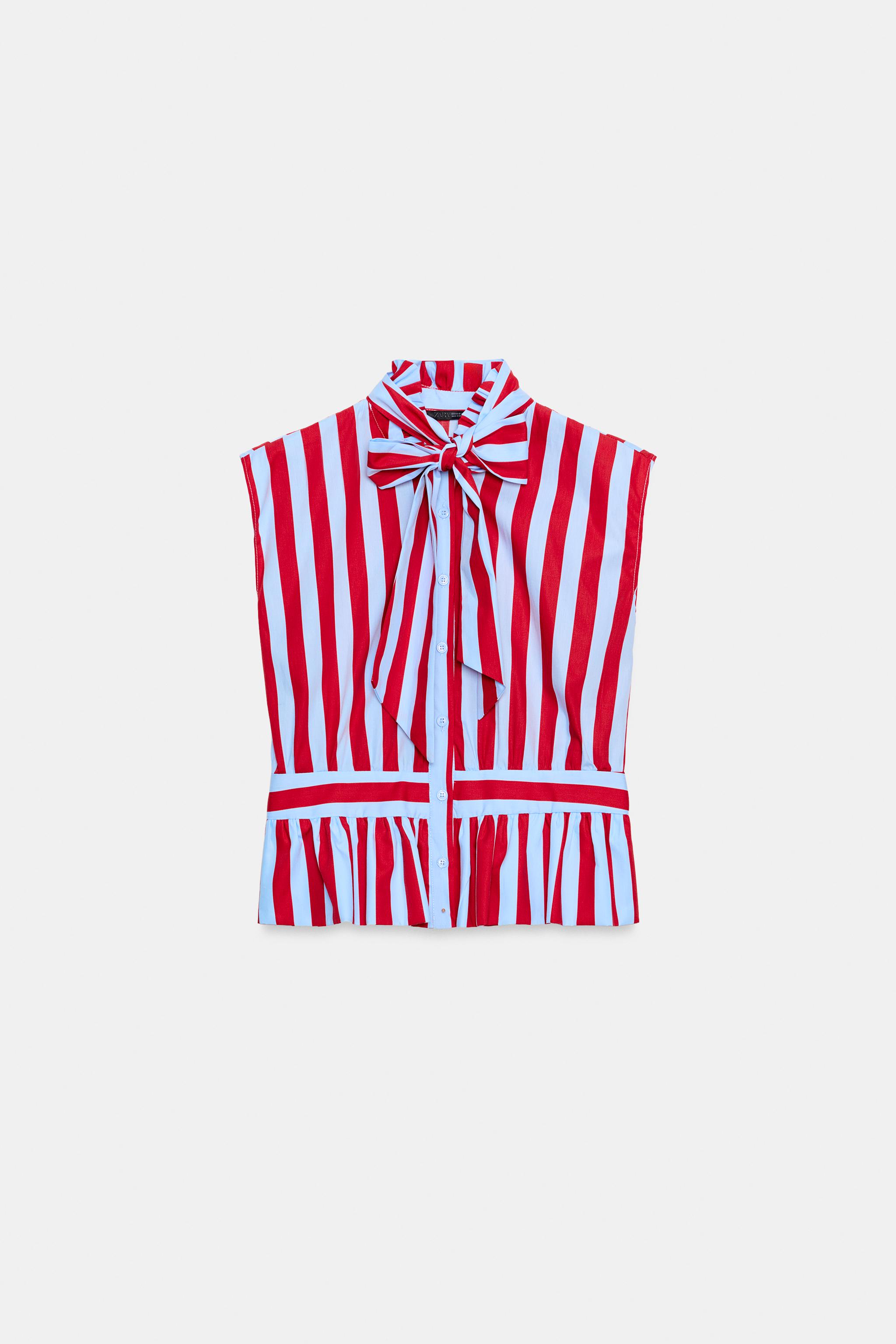 STRIPED BOW SHIRT