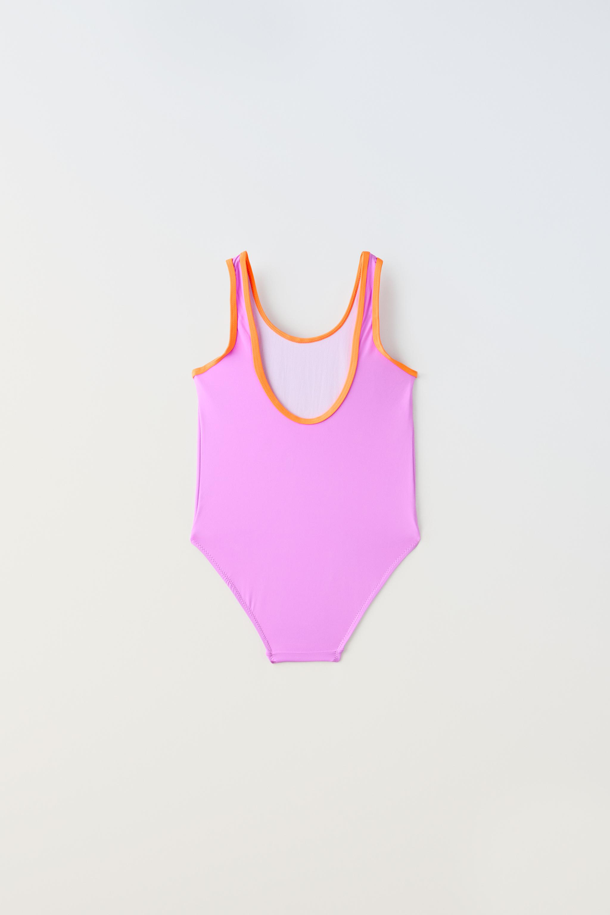 6 14 ANS MAILLOT DE BAIN A LISERES EN CONTRASTE Lilas ZARA France