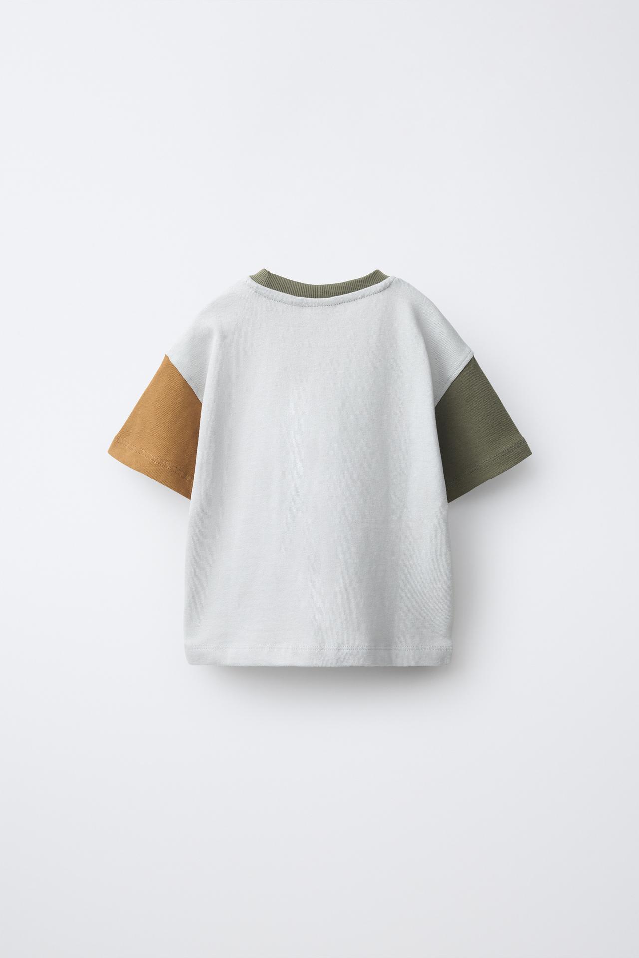 HEAVYWEIGHT SOFT COLOR-BLOCK T-SHIRT — Stone