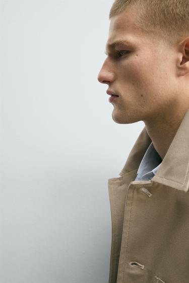 SURCHEMISE STRUCTURÉE SURPIQÛRES - Marron clair de Zara - Image 6