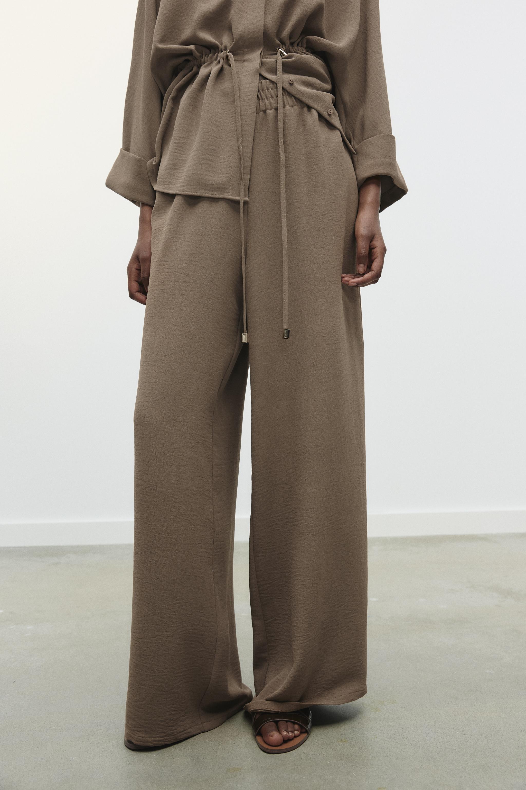 ワイドレッグバギーデニムパンツ - ネイビーブルー | ZARA Japan