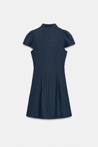 ROBE COURTE BRANDBOURG LIN - Indigo de Zara - Image 8