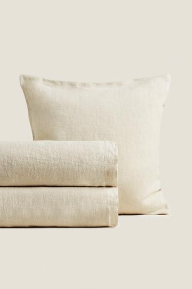 WASHED LINEN BEDSPREAD (400 GXM²) - Sand by Zara