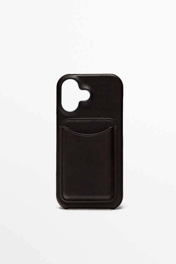 Zara Nappa leather iPhone 17 case - Brown - Image 0