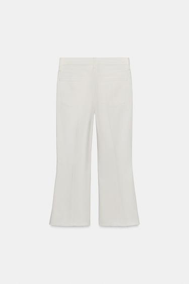 JEAN ZW COLLECTION CROPPED FLARE TAILLE MOYENNE - Blanc de Zara - Image 7