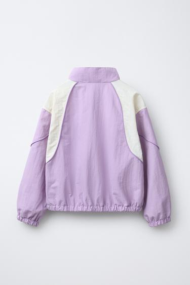 RAINCOAT WITH CONTRAST TRIM DETAIL - Mauve by Zara - Image 1