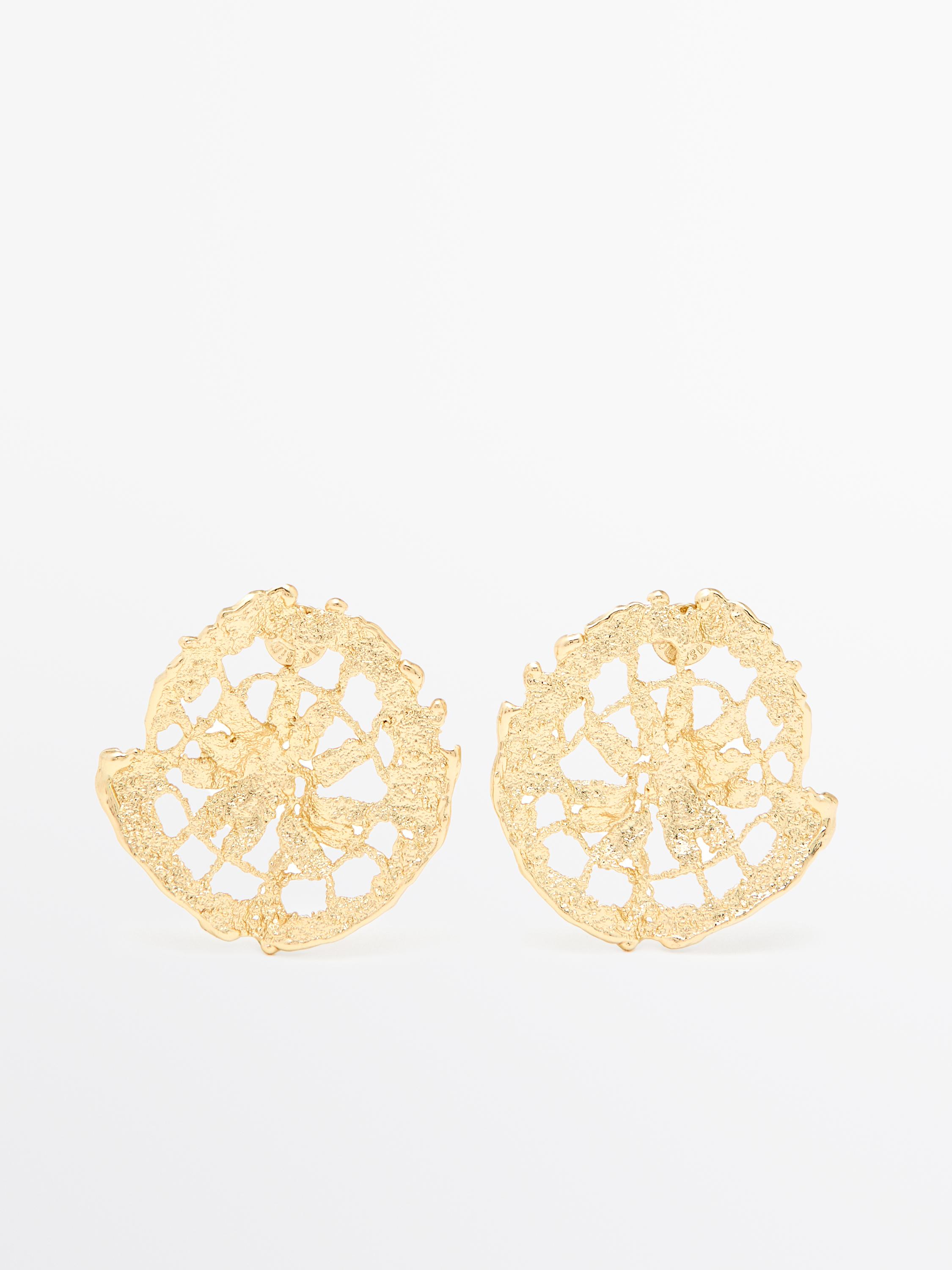 Boucles d'oreilles circulaires dentelle