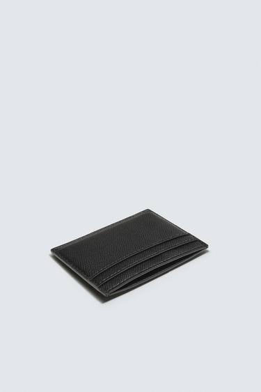 PORTE-CARTES TEXTURÉ - Noir de Zara - Image 1