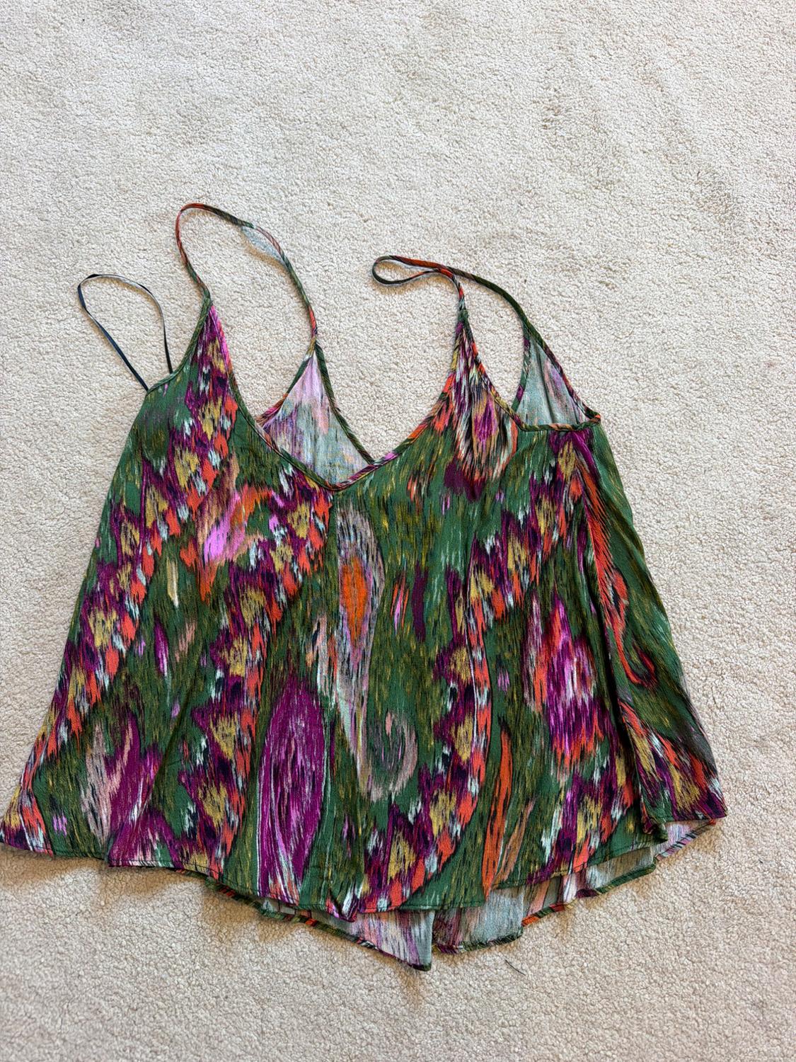 BEAUTIFUL MULTICOLOURED CAMI HAS MATCHING TROUSERS ALSO LISTED - Image 2