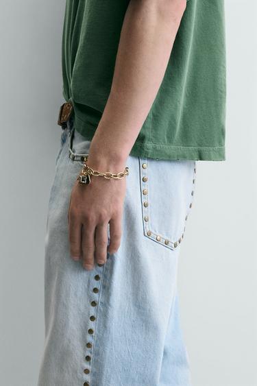 Zara METAL CHARM BRACELET - Gold - Image 0