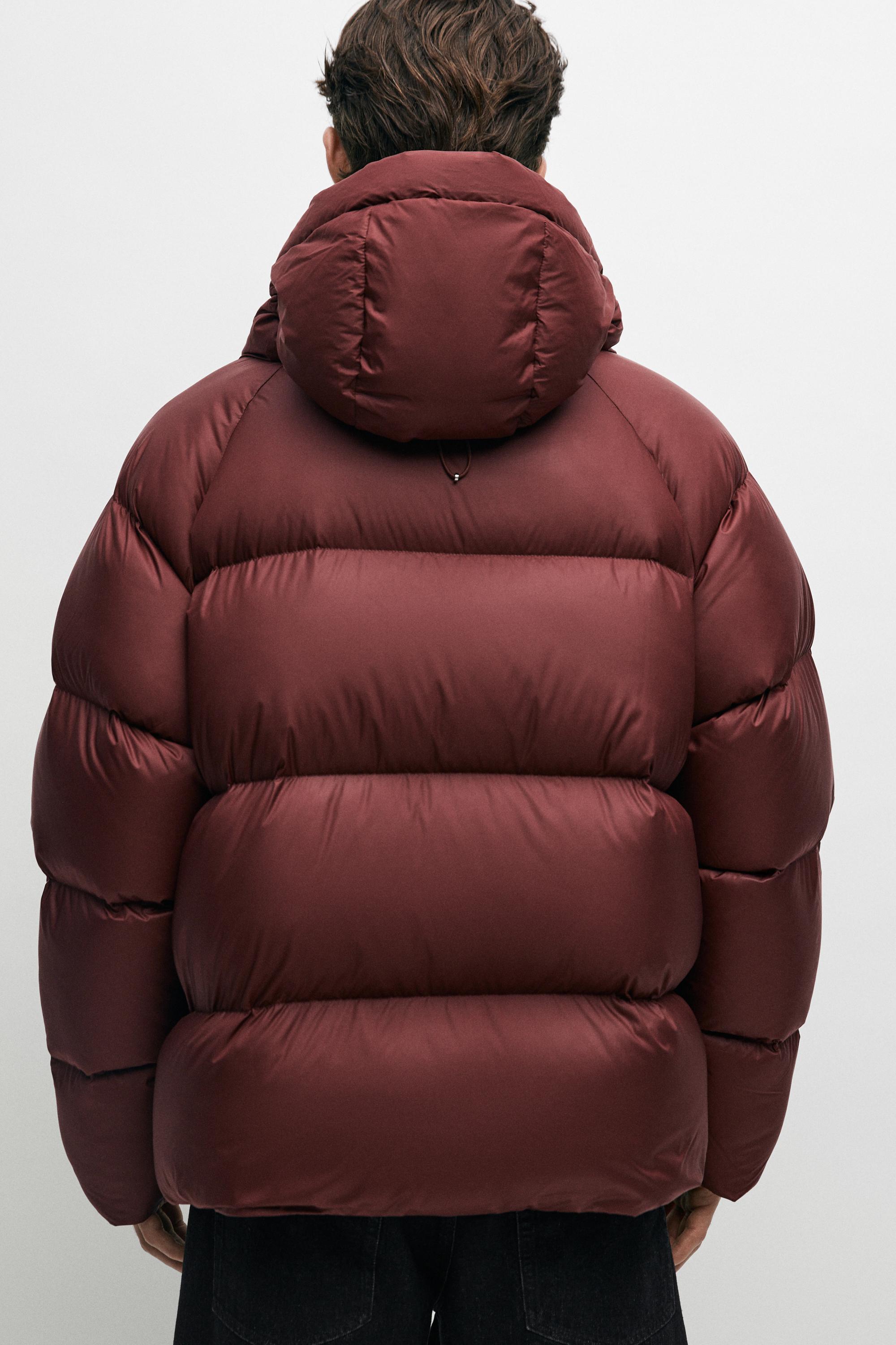 Hooded down jacket