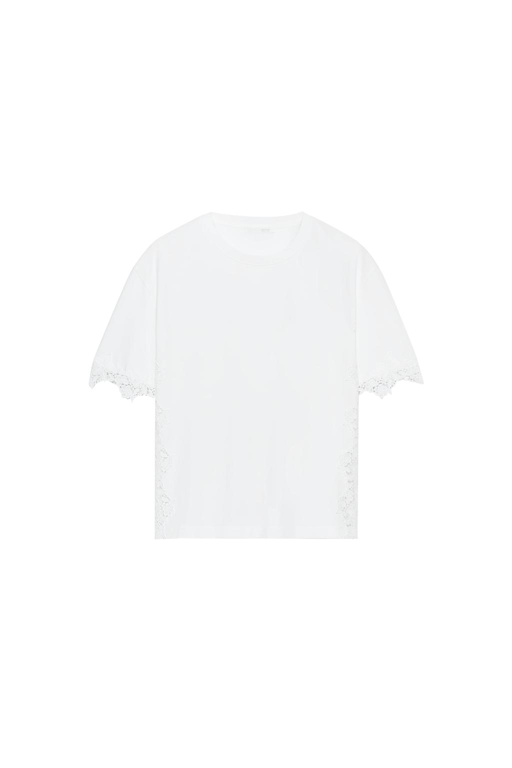 SHORT SLEEVE LACE T-SHIRT - image 3