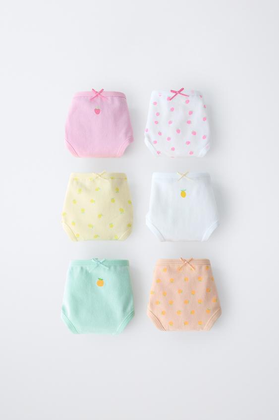 1 1/2-6 AÑOS/ PACK SEIS BRAGUITAS FRUTAS - Multicolor de Zara - Imagen 0