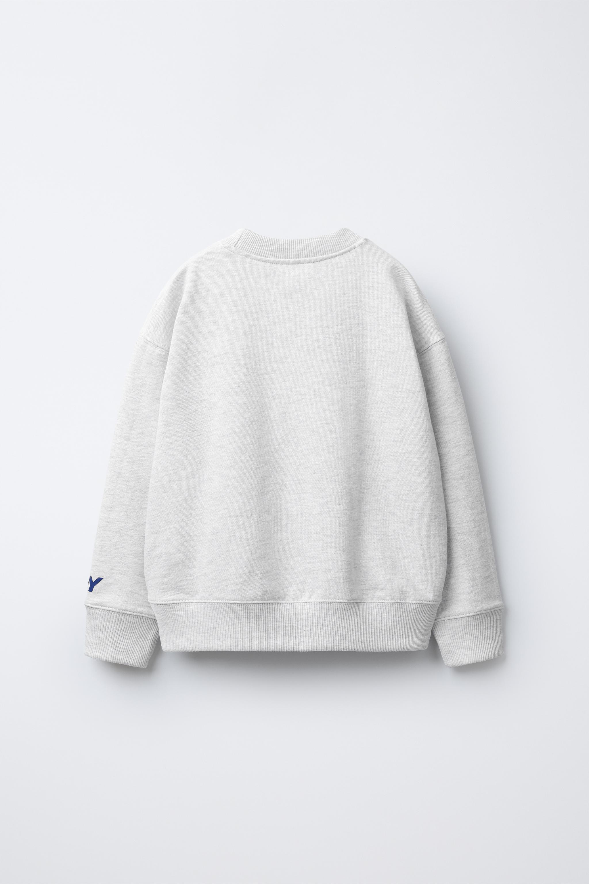 PRINTED SWEATSHIRT - Ecru / Marl | ZARA United States