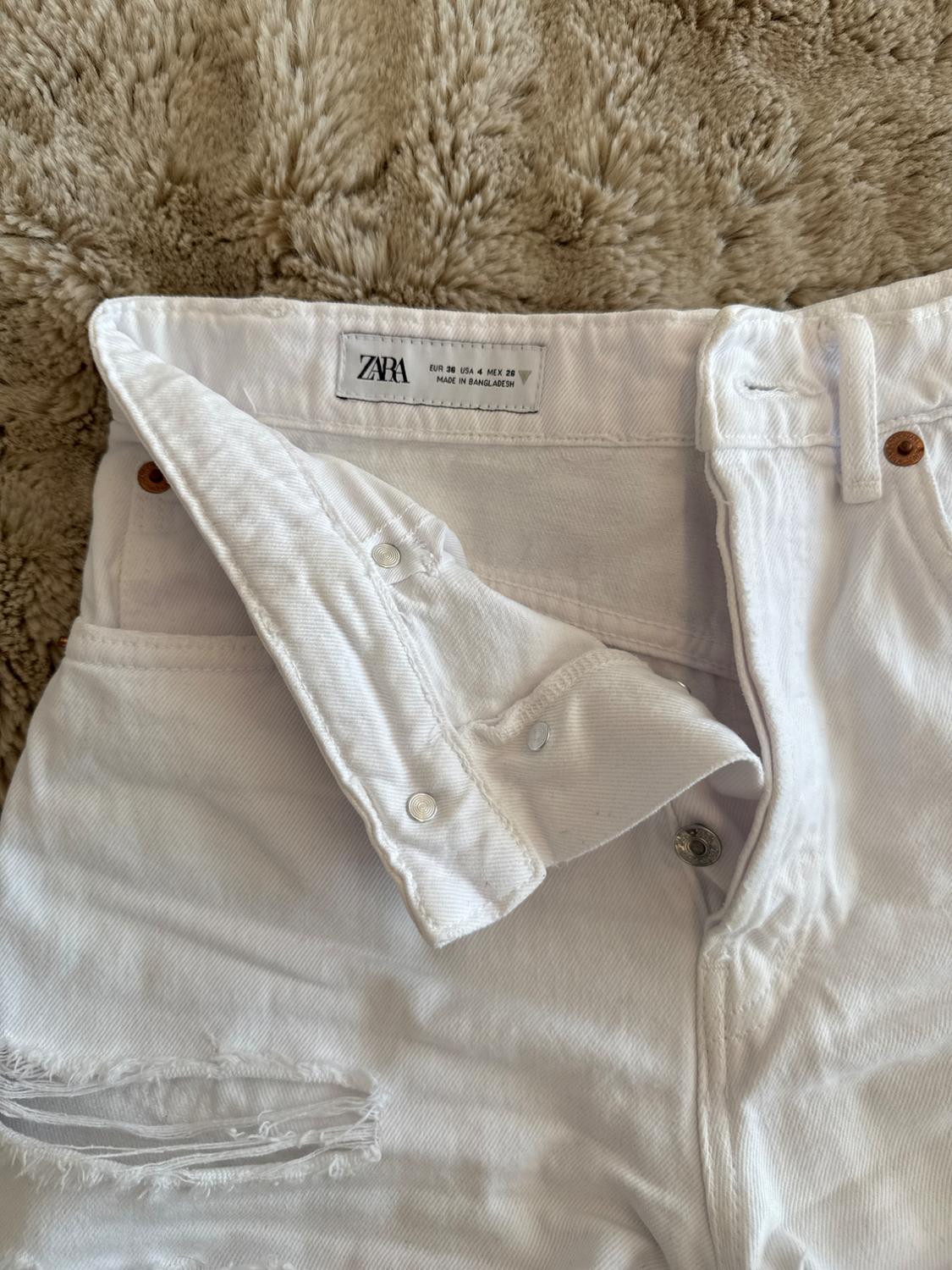 SHORT VAQUERO ZARA BLANCO ROTO - Image 2