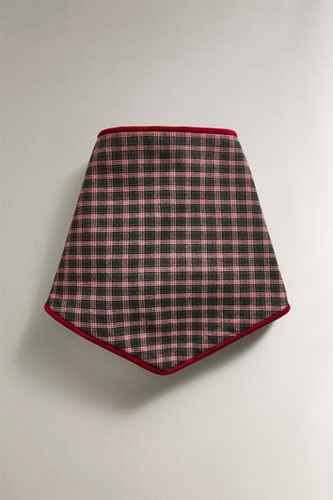 CHECK COTTON CHRISTMAS PET BANDANA - Green by Zara - Image 3