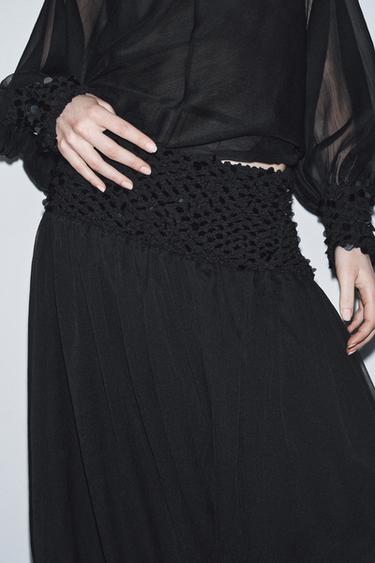 ZW COLLECTION SEQUINNED SKIRT - Black by Zara - Image 2