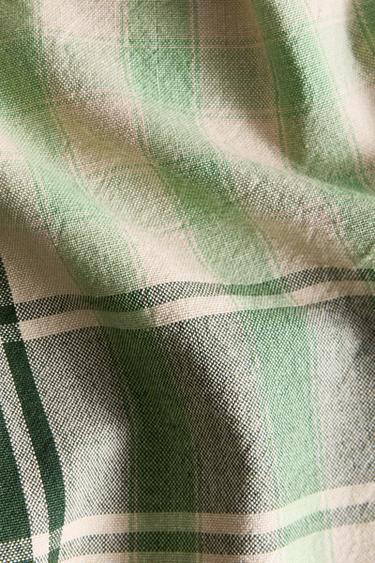 CHECK DYED COTTON TABLECLOTH - Green by Zara - Image 3