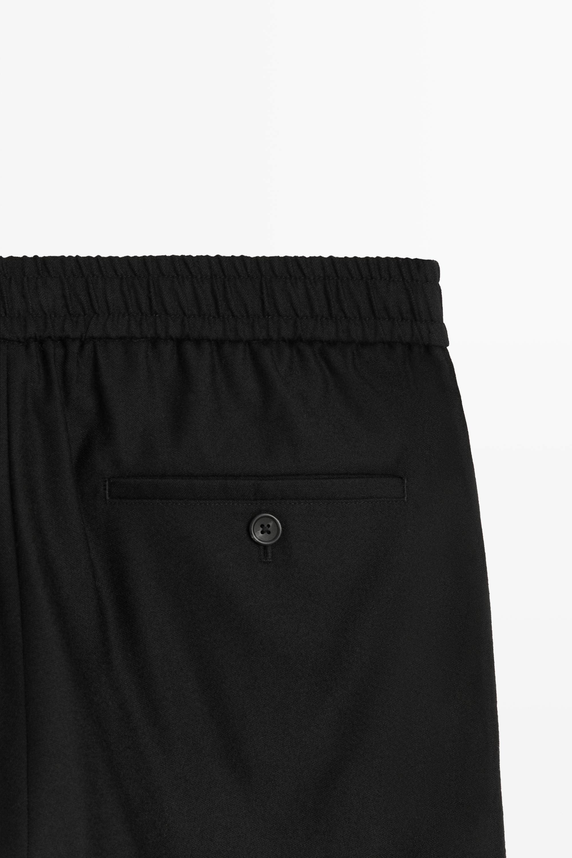 100% wool jogger fit pants