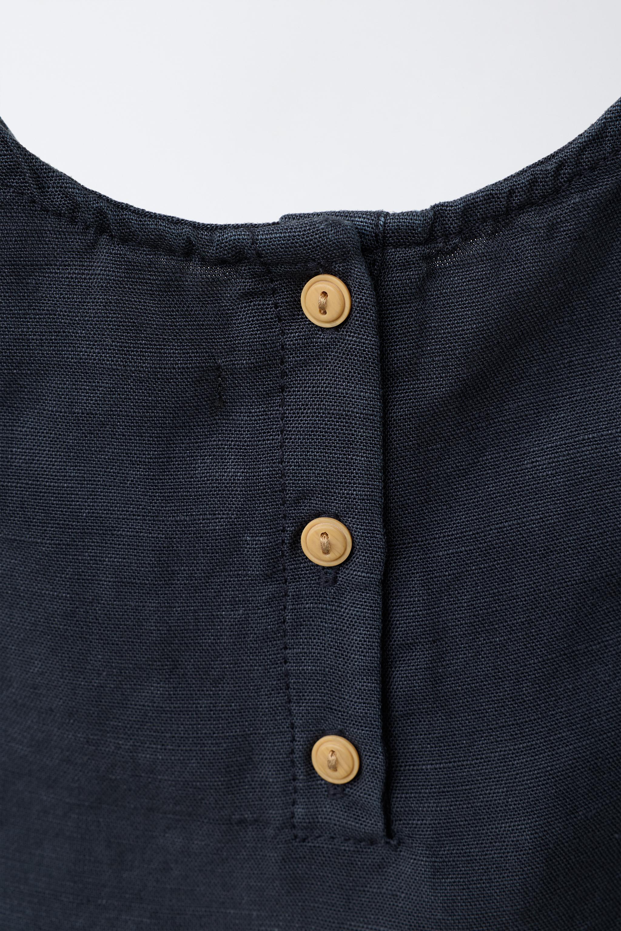 Zara LINEN BLEND TOP — фото 5