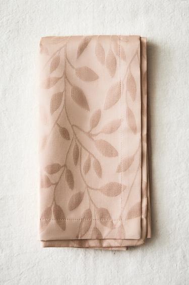 PACK GUARDANAPOS JACQUARD VEGETAL (PACK DE 2) - Rosa da Zara