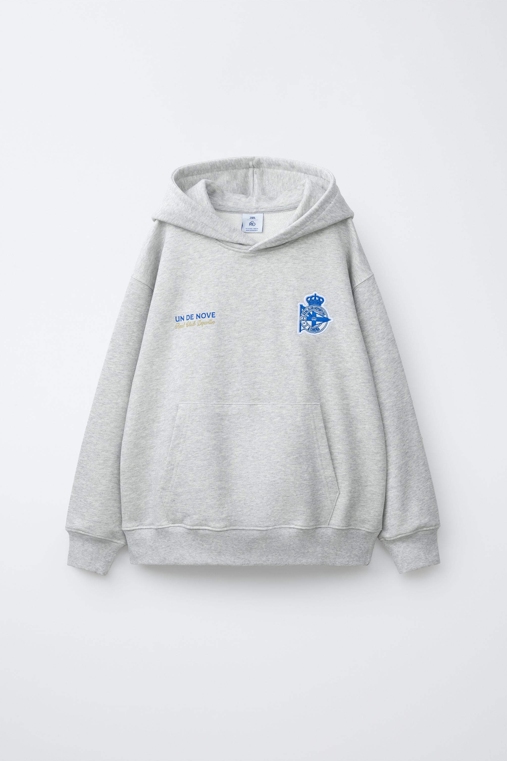 RC DEPORTIVO DE A CORUÑA HOODIE — Grey marl