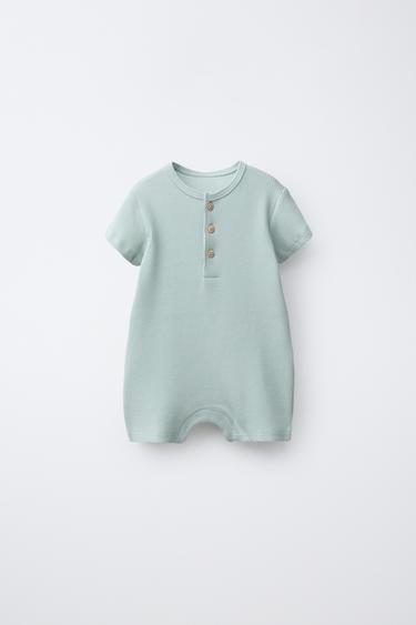 PELELE WAFFLE CUELLO PANADERO - Verde agua de Zara