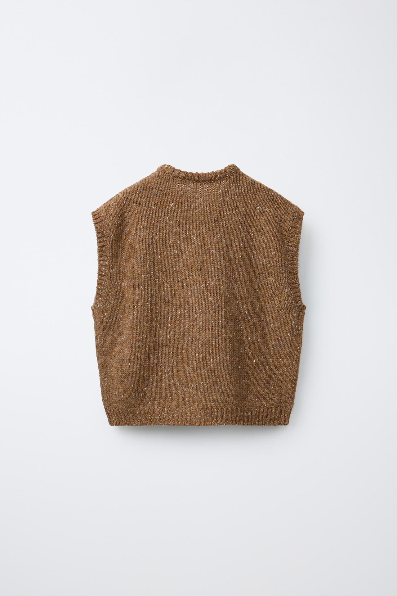 BOTONATO KNIT VEST — Light brown