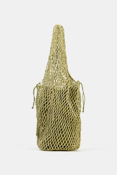 SHOPPER TRENZADO - Verde de Zara