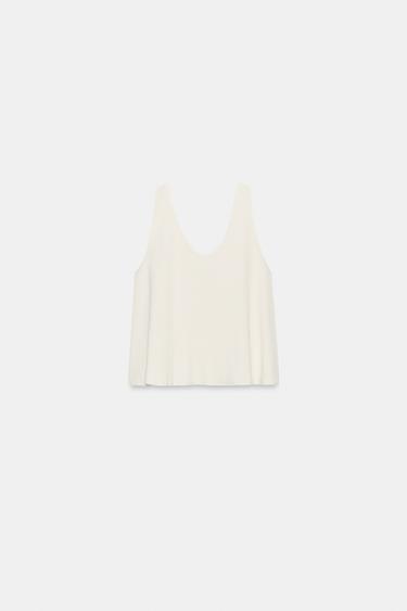 STRUCTURED STRAPPY TOP - Ecru by Zara - Image 5