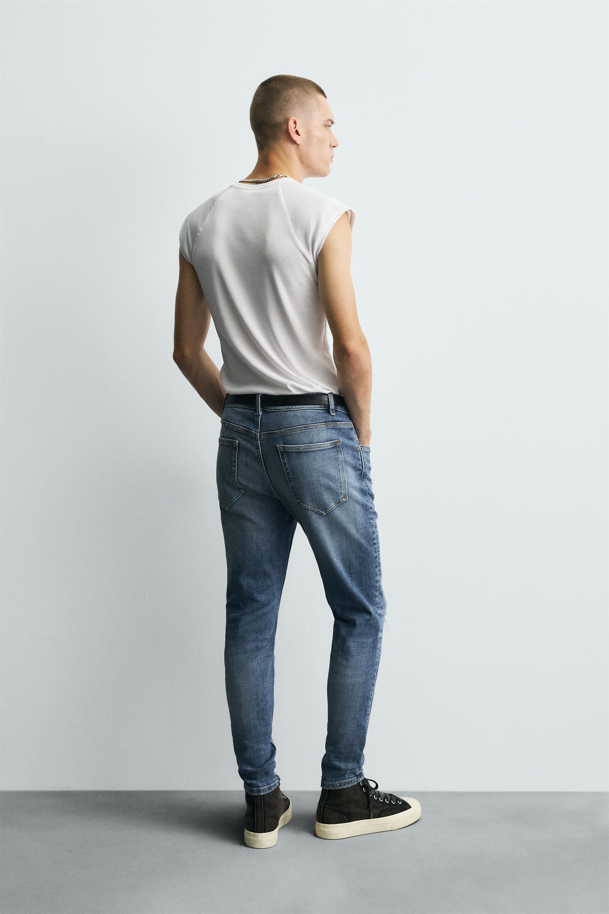 【ZARA】SKINNY FIT ダメージデニムパンツ グレー 7223/490/802 ZARA】SKINNY FIT ダメージデニムパンツ グレー 7223/490/802