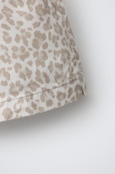 SHORT EN JEAN ANIMAL PRINT - Leopard de Zara - Image 3