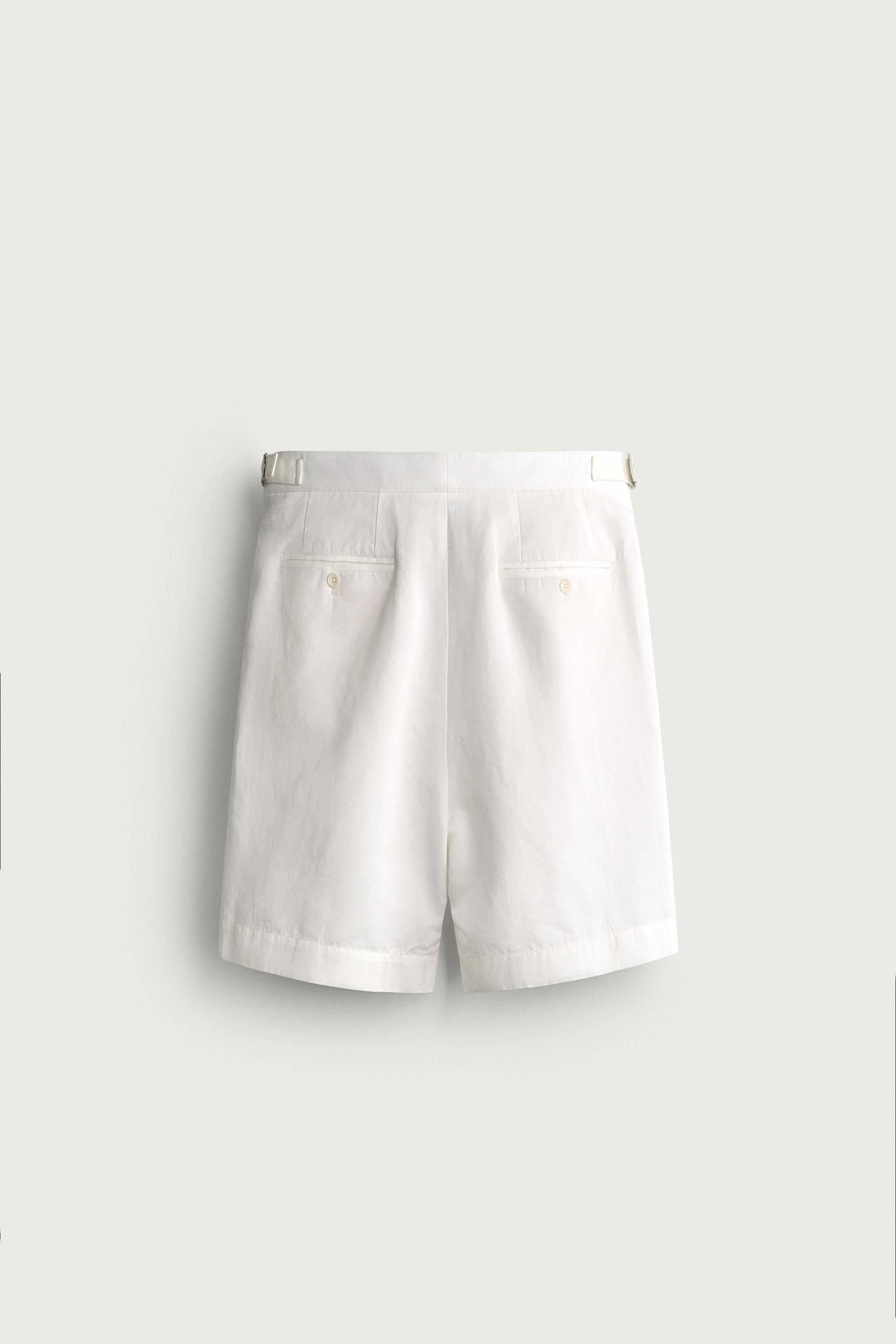 Мужские шорты Zara REGULAR FIT TAB SHORTS — фото 7